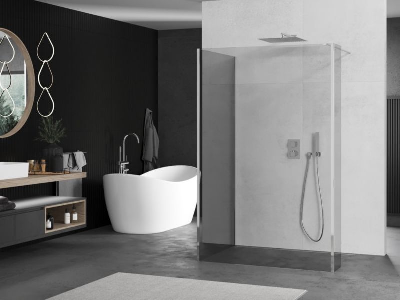 Ścianka prysznicowa Mexen Kioto chrom transparent 120x85x30 1 szt.
