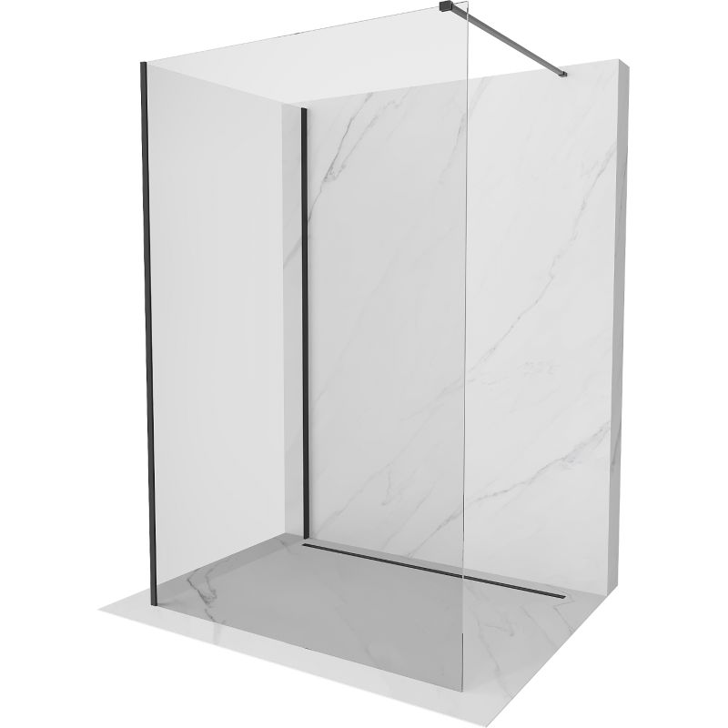Ścianka prysznicowa Mexen Kioto czarna 135x100 1 szt.