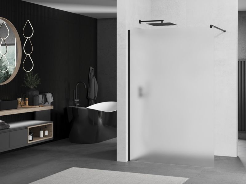 Ścianka prysznicowa Mexen Kioto czarna 90x200 cm  800-090-101-70-30 1 szt.