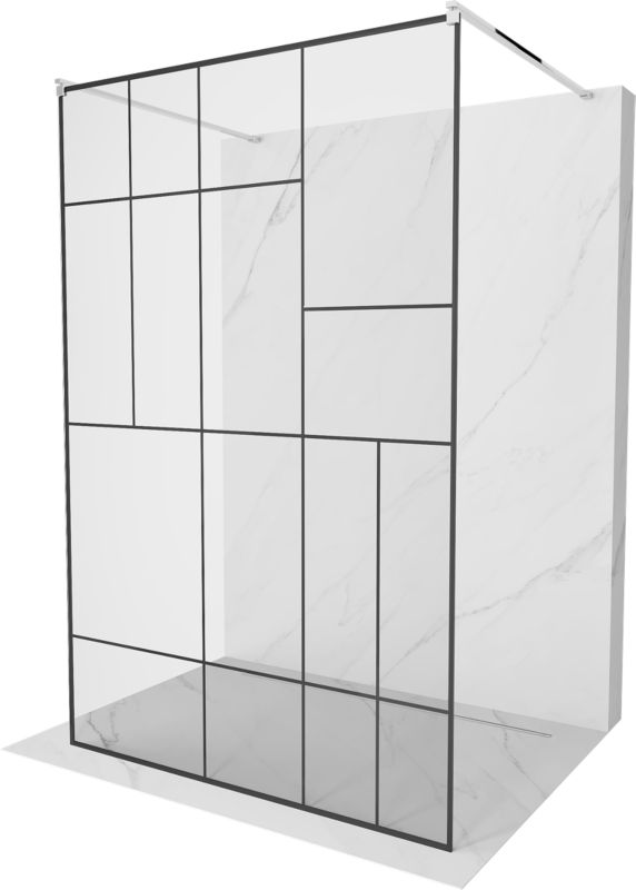 Ścianka prysznicowa Mexen Kioto czarny wzór 100 x 200 cm  800-100-002-01-78 1 szt.