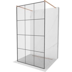 Ścianka prysznicowa Mexen Kioto czarny wzór 100 x 200 cm  800-100-002-65-77 1 szt.