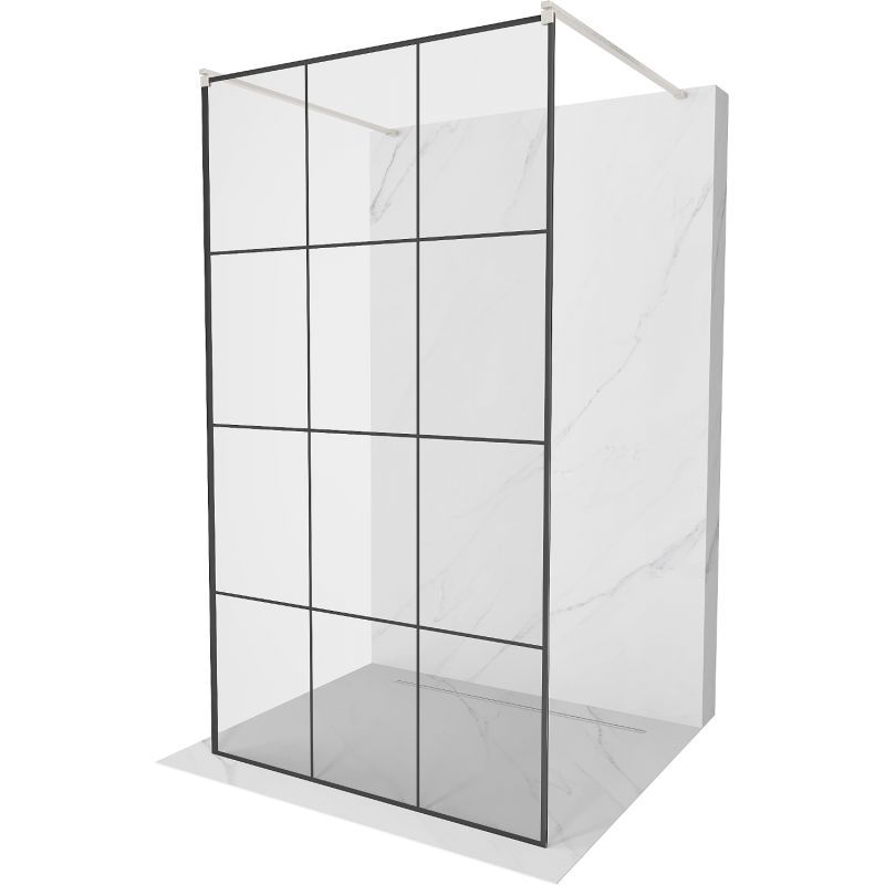 Ścianka prysznicowa Mexen Kioto czarny wzór 100 x 200 cm 800-100-002-97-77 1 szt.