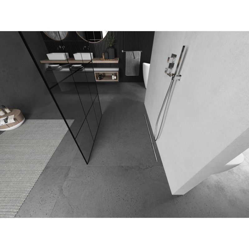 Ścianka prysznicowa Mexen Kioto czarny wzór 100 x 200 cm 800-100-002-97-77 1 szt.