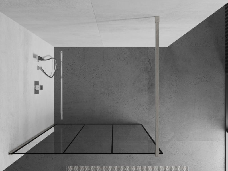 Ścianka prysznicowa Mexen Kioto czarny wzór 100x200 cm 1 szt.