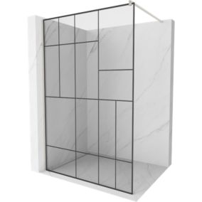 Ścianka prysznicowa Mexen Kioto czarny wzór 100x200 cm 1 szt.
