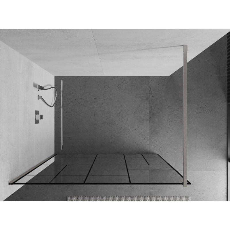 Ścianka prysznicowa Mexen Kioto czarny wzór 100x200 cm 1 szt.