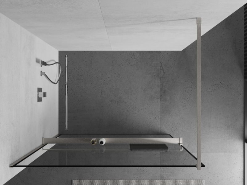 Ścianka prysznicowa Mexen Kioto+ czarny wzór 100x200 cm 1 szt.