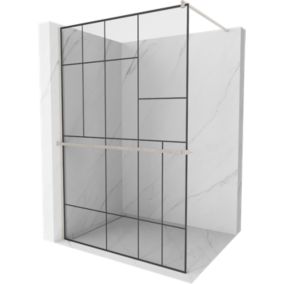 Ścianka prysznicowa Mexen Kioto+ czarny wzór 100x200 cm 1 szt.