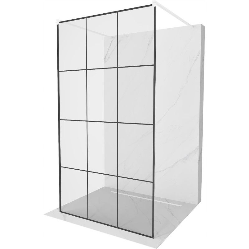 Ścianka prysznicowa Mexen Kioto czarny wzór 100x200 cm  800-100-002-20-77 1 szt.