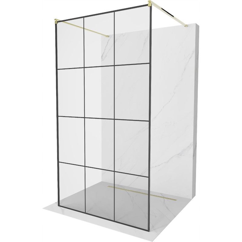 Ścianka prysznicowa Mexen Kioto czarny wzór 100x200 cm  800-100-002-50-77 1 szt.