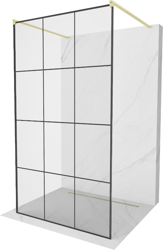 Ścianka prysznicowa Mexen Kioto czarny wzór 100x200 cm  800-100-002-55-77 1 szt.