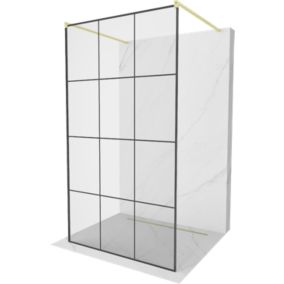 Ścianka prysznicowa Mexen Kioto czarny wzór 100x200 cm  800-100-002-55-77 1 szt.