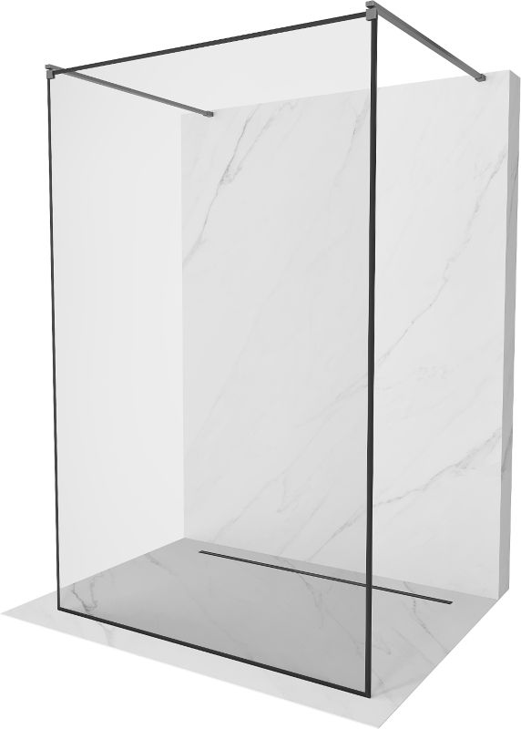Ścianka prysznicowa Mexen Kioto czarny wzór 100x200 cm  800-100-002-95-701 szt.