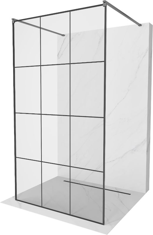 Ścianka prysznicowa Mexen Kioto czarny wzór 100x200 cm  800-100-002-95-771 szt.