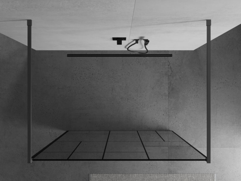 Ścianka prysznicowa Mexen Kioto czarny wzór 100x200 cm  800-100-002-95-781 szt.