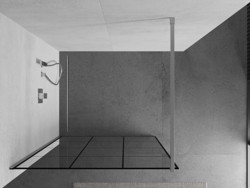 Ścianka prysznicowa Mexen Kioto czarny wzór 100x200 cm  800-100-101-01-77 1 szt.