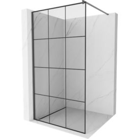 Ścianka prysznicowa Mexen Kioto czarny wzór 100x200 cm  800-100-101-66-77 1 szt.