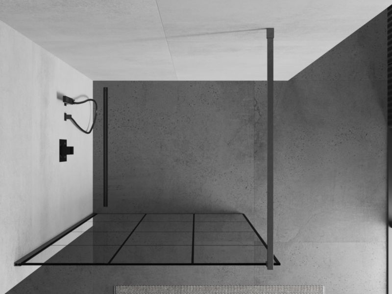 Ścianka prysznicowa Mexen Kioto czarny wzór 100x200 cm  800-100-101-66-77 1 szt.