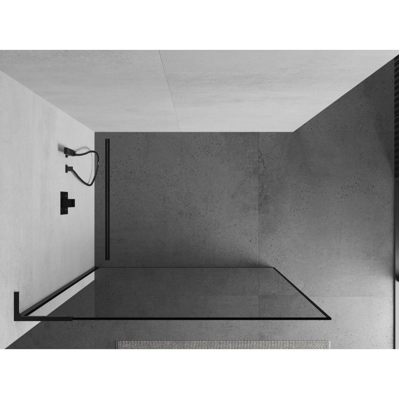 Ścianka prysznicowa Mexen Kioto czarny wzór 100x200 cm  800-100-103-70-70 1 szt.