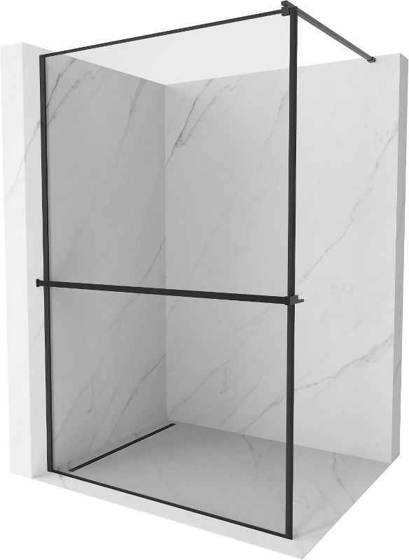 Ścianka prysznicowa Mexen Kioto+ czarny wzór 100x200 cm  800-100-121-70-70 1 szt.