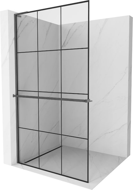 Ścianka prysznicowa Mexen Kioto+ czarny wzór 100x200 cm  800-100-123-66-771 szt.