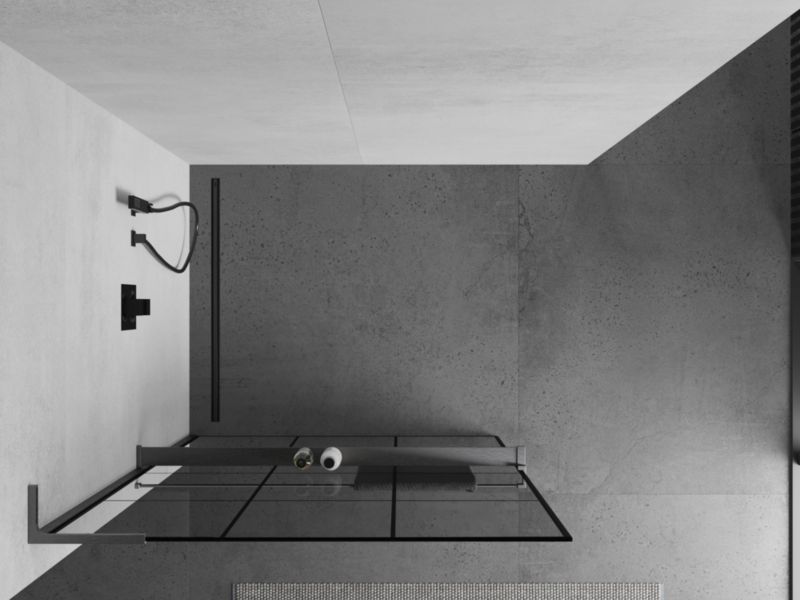 Ścianka prysznicowa Mexen Kioto+ czarny wzór 100x200 cm  800-100-123-66-771 szt.