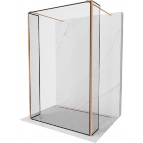 Ścianka prysznicowa Mexen Kioto czarny wzór 100x30x30 cm 1 szt.