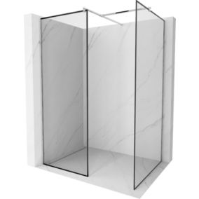 Ścianka prysznicowa Mexen Kioto czarny wzór 100x80 cm  800-100-202-01-70-0801 szt.