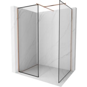 Ścianka prysznicowa Mexen Kioto czarny wzór 100x80 cm  800-100-202-65-70-0801 szt.