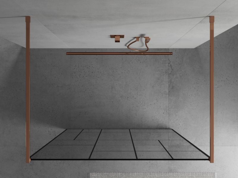 Ścianka prysznicowa Mexen Kioto czarny wzór 110 x 200 cm  800-110-002-60-78 1 szt.