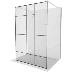 Ścianka prysznicowa Mexen Kioto czarny wzór 110 x 200 cm 800-110-002-97-78 1 szt.