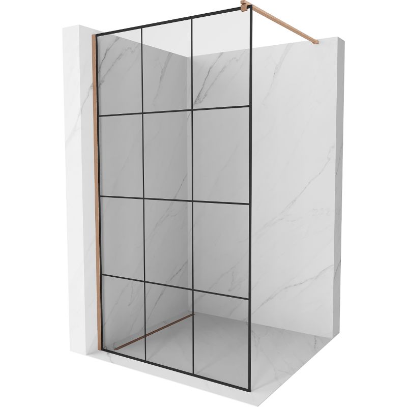 Ścianka prysznicowa Mexen Kioto czarny wzór 110x200 cm  800-110-101-65-77 1 szt.