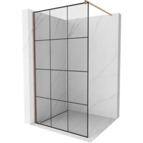Ścianka prysznicowa Mexen Kioto czarny wzór 110x200 cm  800-110-101-65-77 1 szt.