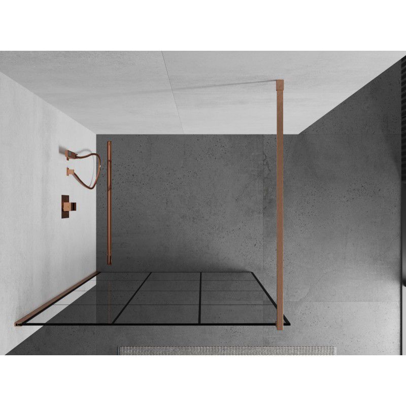Ścianka prysznicowa Mexen Kioto czarny wzór 110x200 cm  800-110-101-65-77 1 szt.