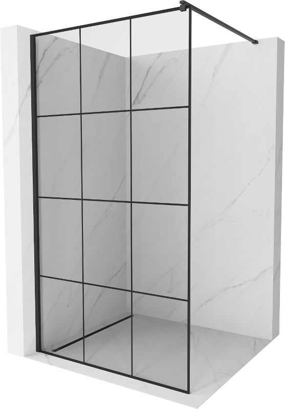 Ścianka prysznicowa Mexen Kioto czarny wzór 110x200 cm  800-110-101-70-77 1 szt.