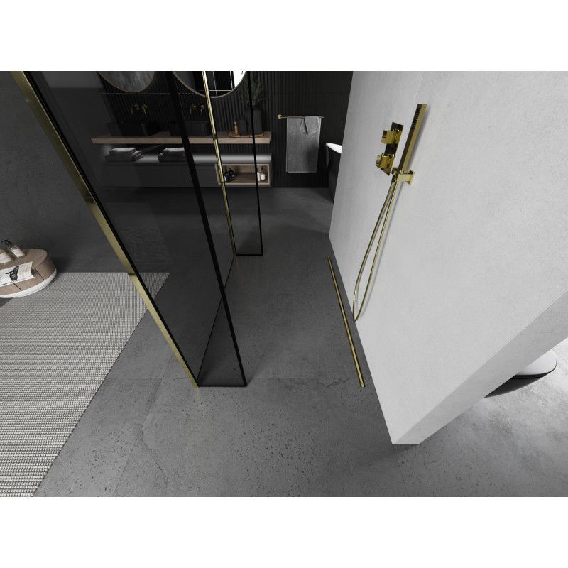 Ścianka prysznicowa Mexen Kioto czarny wzór 110x30x30 cm 800-110-030-222-50-70-030 1 szt.
