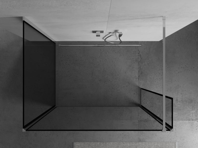 Ścianka prysznicowa Mexen Kioto czarny wzór 110x70x30 cm 1 szt.