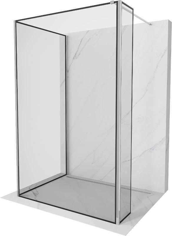 Ścianka prysznicowa Mexen Kioto czarny wzór 120x100x40 cm  800-120-100-221-01-70-040 1 szt.