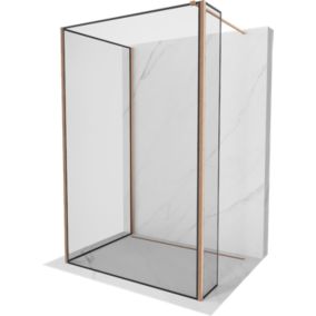 Ścianka prysznicowa Mexen Kioto czarny wzór 120x120x40 cm  800-120-120-221-65-70-040 1 szt.