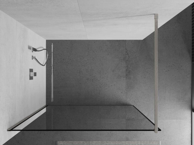 Ścianka prysznicowa Mexen Kioto czarny wzór 120x200 cm 1 szt.