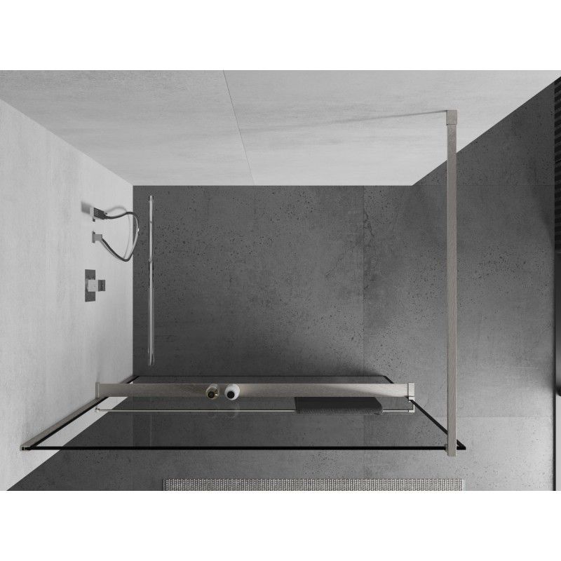 Ścianka prysznicowa Mexen Kioto+ czarny wzór 120x200 cm 1 szt.