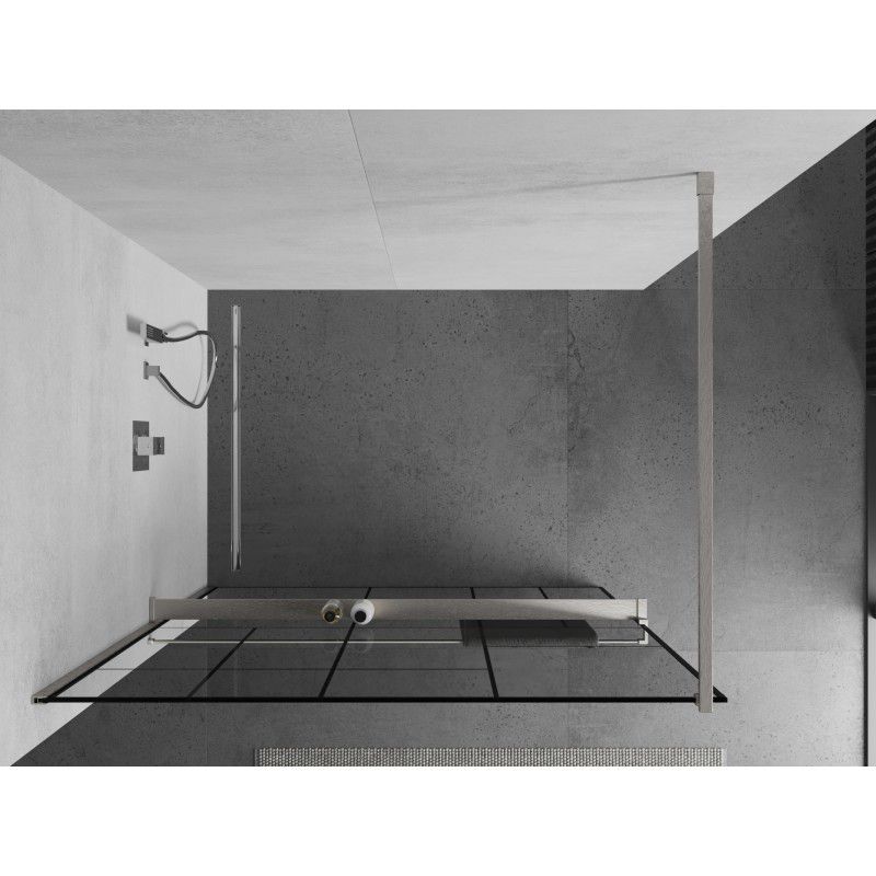 Ścianka prysznicowa Mexen Kioto+ czarny wzór 120x200 cm 1 szt.