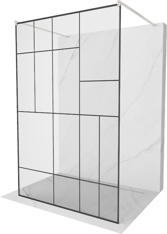 Ścianka prysznicowa Mexen Kioto czarny wzór 120x200 cm 1 szt.
