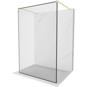 Ścianka prysznicowa Mexen Kioto czarny wzór 120x200 cm  800-120-002-55-70 1 szt.