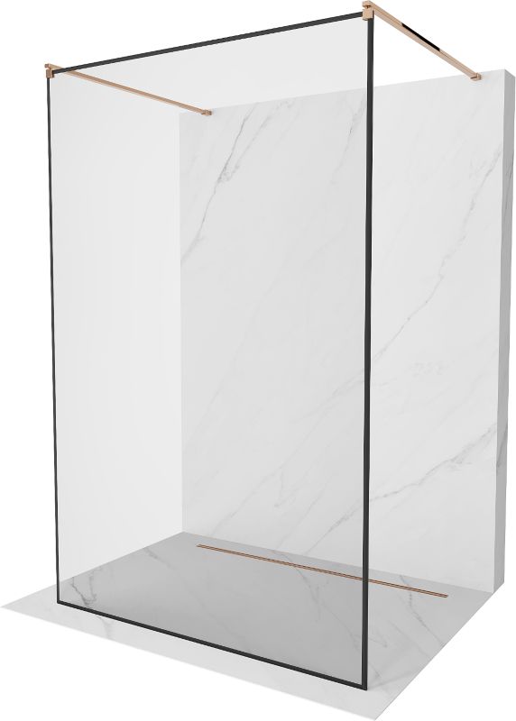Ścianka prysznicowa Mexen Kioto czarny wzór 120x200 cm  800-120-002-60-70 1 szt.