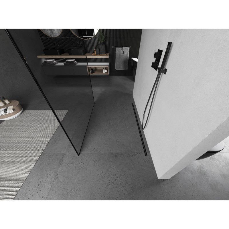 Ścianka prysznicowa Mexen Kioto czarny wzór 120x200 cm  800-120-002-66-70 1 szt.