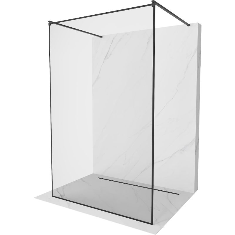 Ścianka prysznicowa Mexen Kioto czarny wzór 120x200 cm  800-120-002-70-70 1 szt.