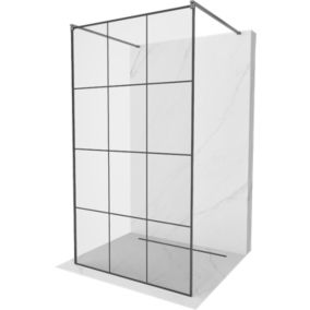 Ścianka prysznicowa Mexen Kioto czarny wzór 120x200 cm  800-120-002-95-771 szt.