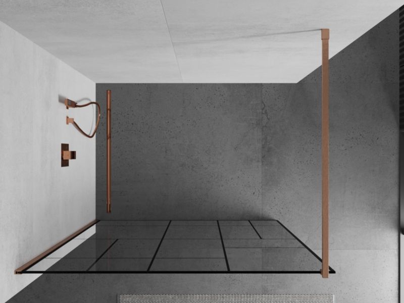 Ścianka prysznicowa Mexen Kioto czarny wzór 120x200 cm  800-120-101-65-78 1 szt.