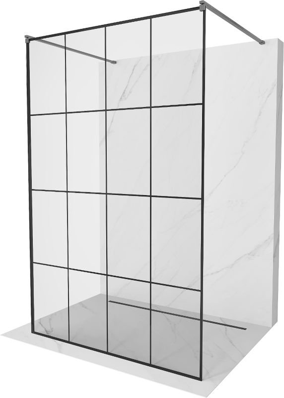 Ścianka prysznicowa Mexen Kioto czarny wzór 130 x 200 cm  800-130-002-66-77 1 szt.